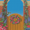 Aesthetic Garden Gate Flowers Diamond Paintings