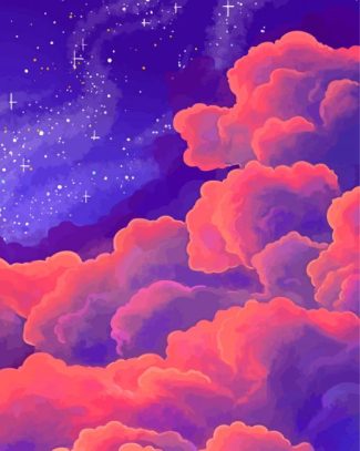 Aesthetic Purple Cloud Diamond Paintings