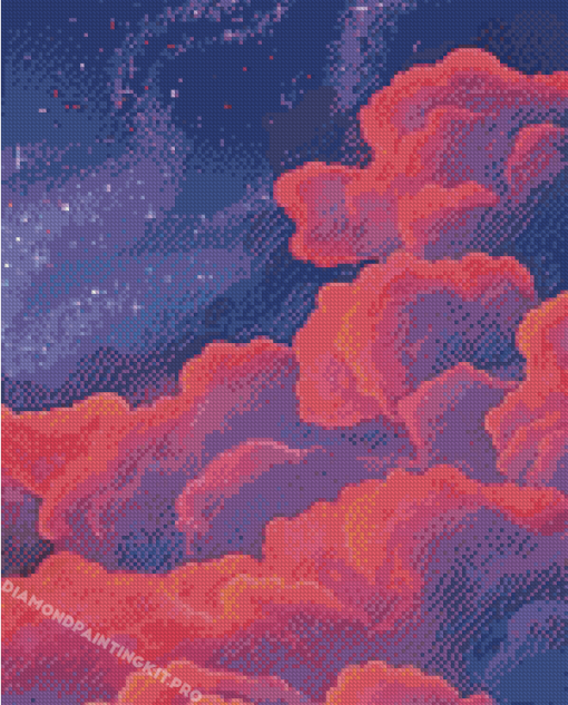 Aesthetic Purple Cloud Diamond Paintings