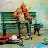 Aesthetic Violinist Man Diamond Paintings