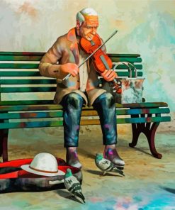 Aesthetic Violinist Man Diamond Paintings