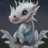 Baby Silver Dragon Diamond Paintings