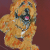 Beige Cockapoo Abstract Diamond Paintings