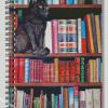 Black Cat On Bookshelf Diamond Paintings