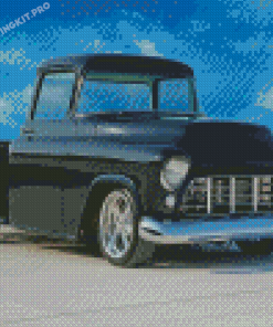 Black Old Chevy Truck Diamond Paintings