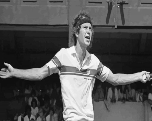 Black And White John McEnroe Diamond Paintings