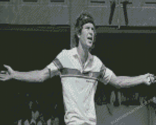 Black And White John McEnroe Diamond Paintings