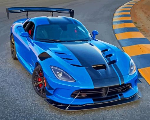 Blue Dodge Viper Diamond Paintings