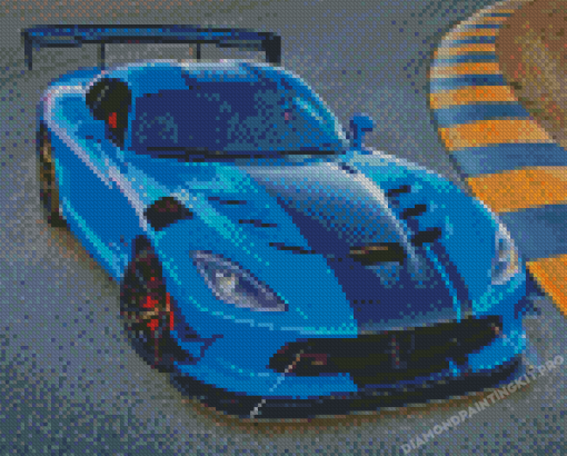 Blue Dodge Viper Diamond Paintings