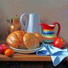 Bread And Fruits Diamond Paintings