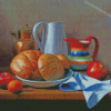 Bread And Fruits Diamond Paintings