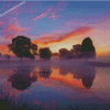 Bushy Park Sunset Landscape Diamond Paintings