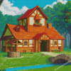 Cool Forest Fantasy House Diamond Paintings