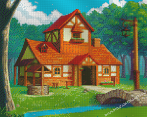 Cool Forest Fantasy House Diamond Paintings
