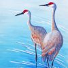 Crane In Water Diamond Paintings