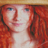 Cute Redhead With Freckles Art Diamond Paintings