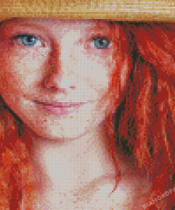 Cute Redhead With Freckles Art Diamond Paintings
