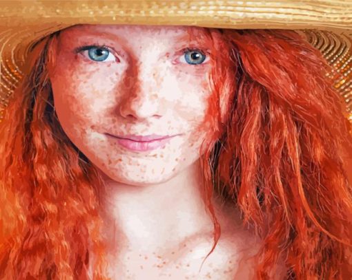 Cute Redhead With Freckles Art Diamond Paintings