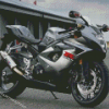 Grey Suzuki GSXR Motorcycle Diamond Paintings