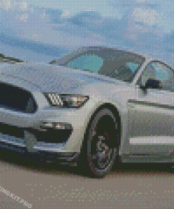 Grey Shelby Mustang Sport Car Diamond Paintings