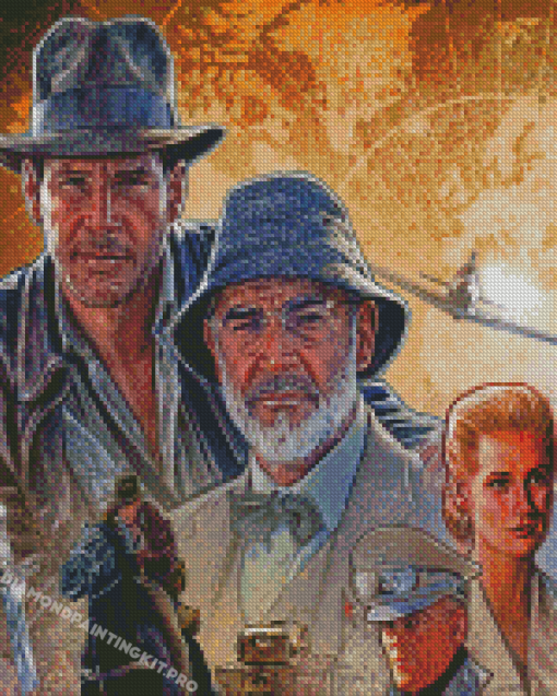 Indiana Jones And The Last Crusade Characters Diamond Paintings