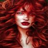 Lady With Red Hair Diamond Paintings