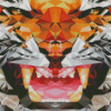 Mad Geometric Tiger Diamond Paintings