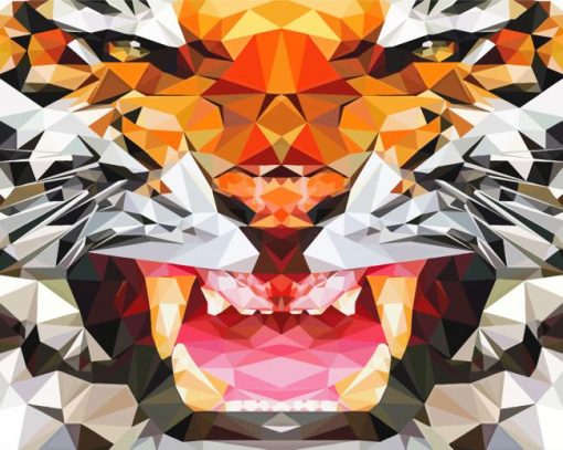 Mad Geometric Tiger Diamond Paintings