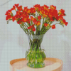 Orange Freesia Flowers Diamond Paintings