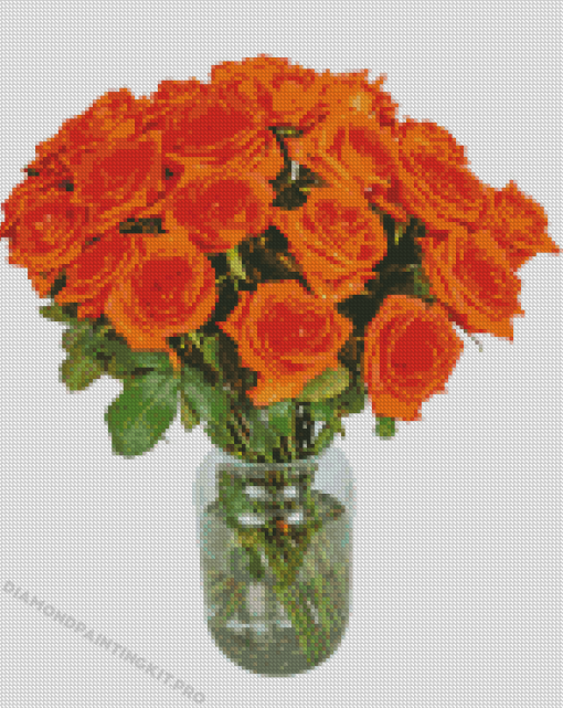 Orange Roses Diamond Paintings