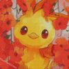 Pokemon Torchic And Flowers Diamond Paintings