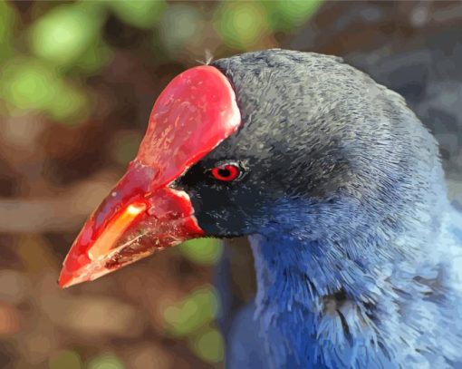 Pukeko Head Diamond Paintings