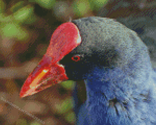 Pukeko Head Diamond Paintings