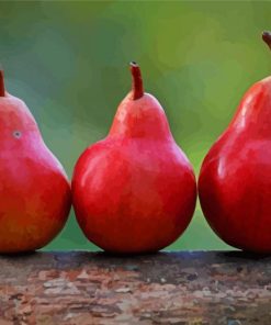 Red Pears In A Row Diamond Paintings