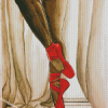 Red Ballet Shoes Art Diamond Paintings