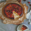 San Sebastian Cheesecake With Cherries Diamond Paintings