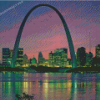 St Louis Gateway Arch Sunset Diamond Paintings