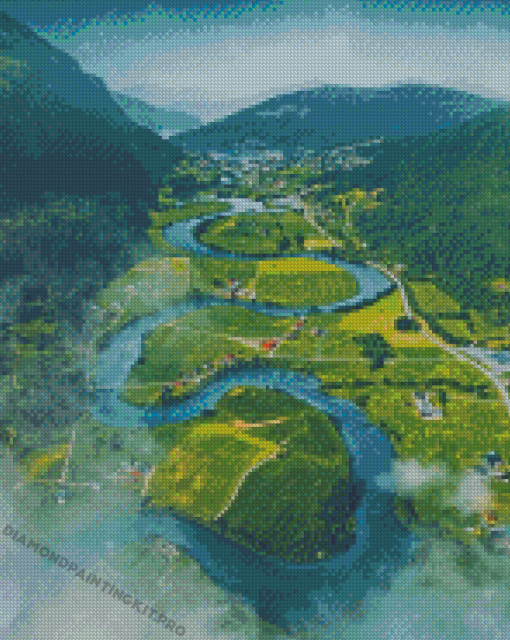 Stryn Norway Stryneelva River Diamond Paintings