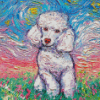 White Poodle Art Diamond Paintings