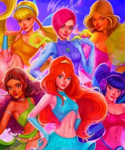 Winx Club Characters Art Diamond Paintings