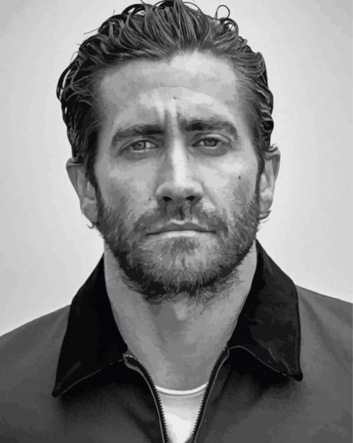 Black And White Jake Gyllenhaal Diamond Paintings