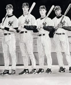 Black And White NY Yankees Players Diamond Paintings