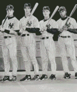 Black And White NY Yankees Players Diamond Paintings