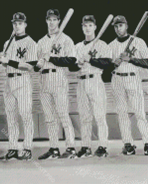 Black And White NY Yankees Players Diamond Paintings