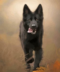 Black German Shepherd Puppy Diamond Paintings