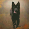 Black German Shepherd Puppy Diamond Paintings