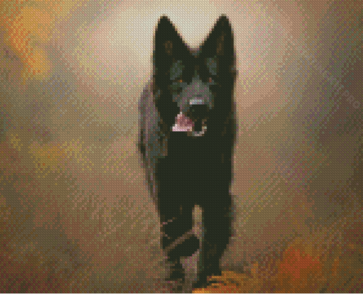 Black German Shepherd Puppy Diamond Paintings