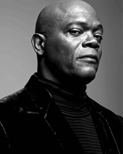 Black And White Samuel L Jackson Diamond Paintings