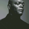 Black And White Samuel L Jackson Diamond Paintings