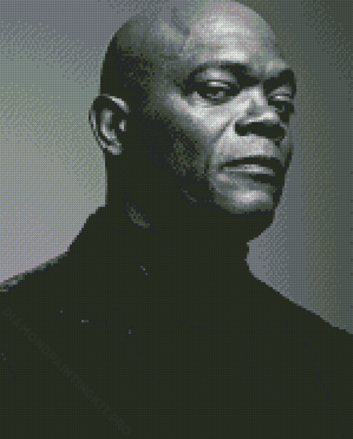 Black And White Samuel L Jackson Diamond Paintings